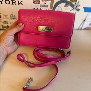 Marc By Marc Jacobs Fuchsia Leather Clutch and Crossbody